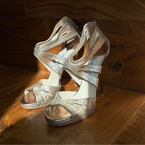 Jimmy Choo Glittering Gold Heels